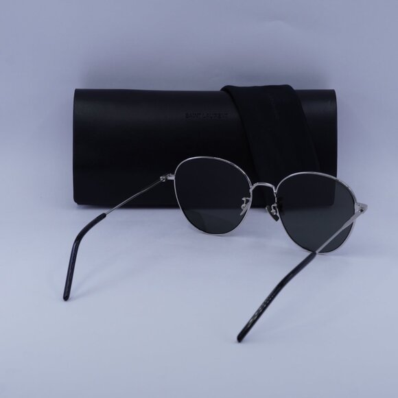 Saint Laurent SL311 001 Square Sunglasses - Silver/Grey - Picture 8 of 8